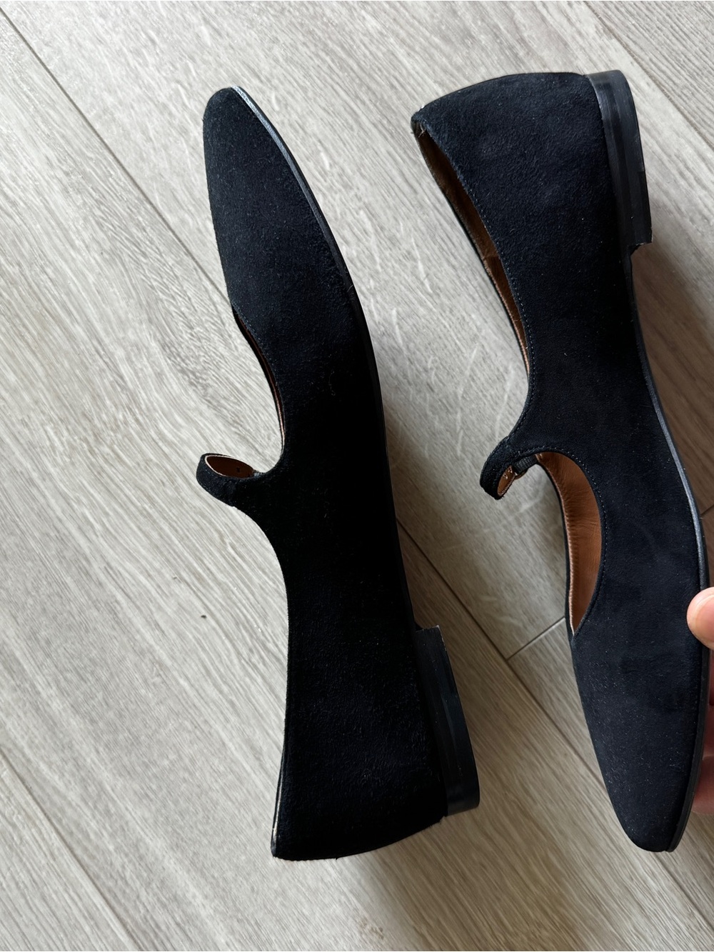 Margaux Black Pointed Mary Jane Flats - Picture 7 of 8